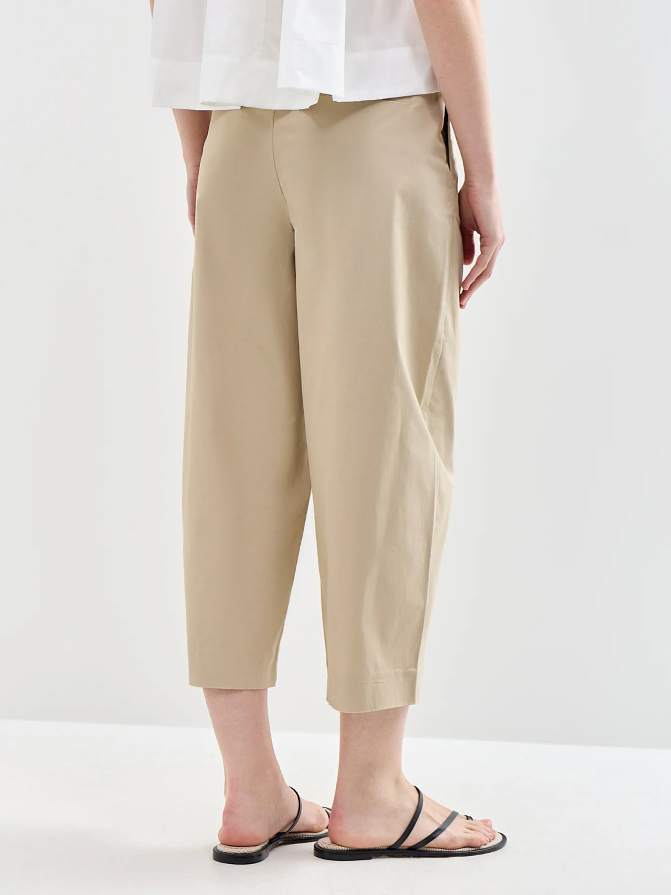 Carmen High Waist Cropped Pant Beige - Image 5