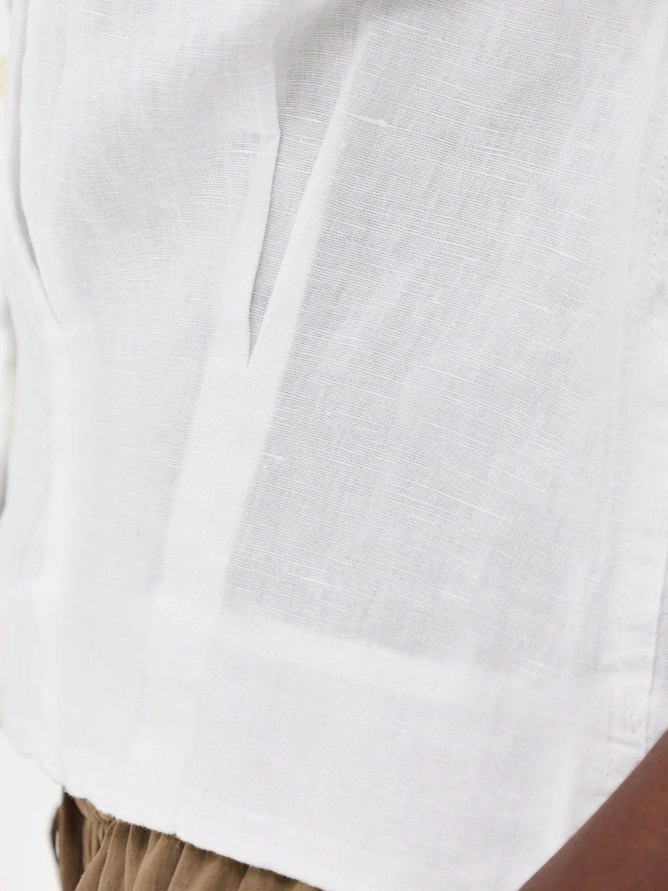 Cleo Cropped Shirt White - Image 3