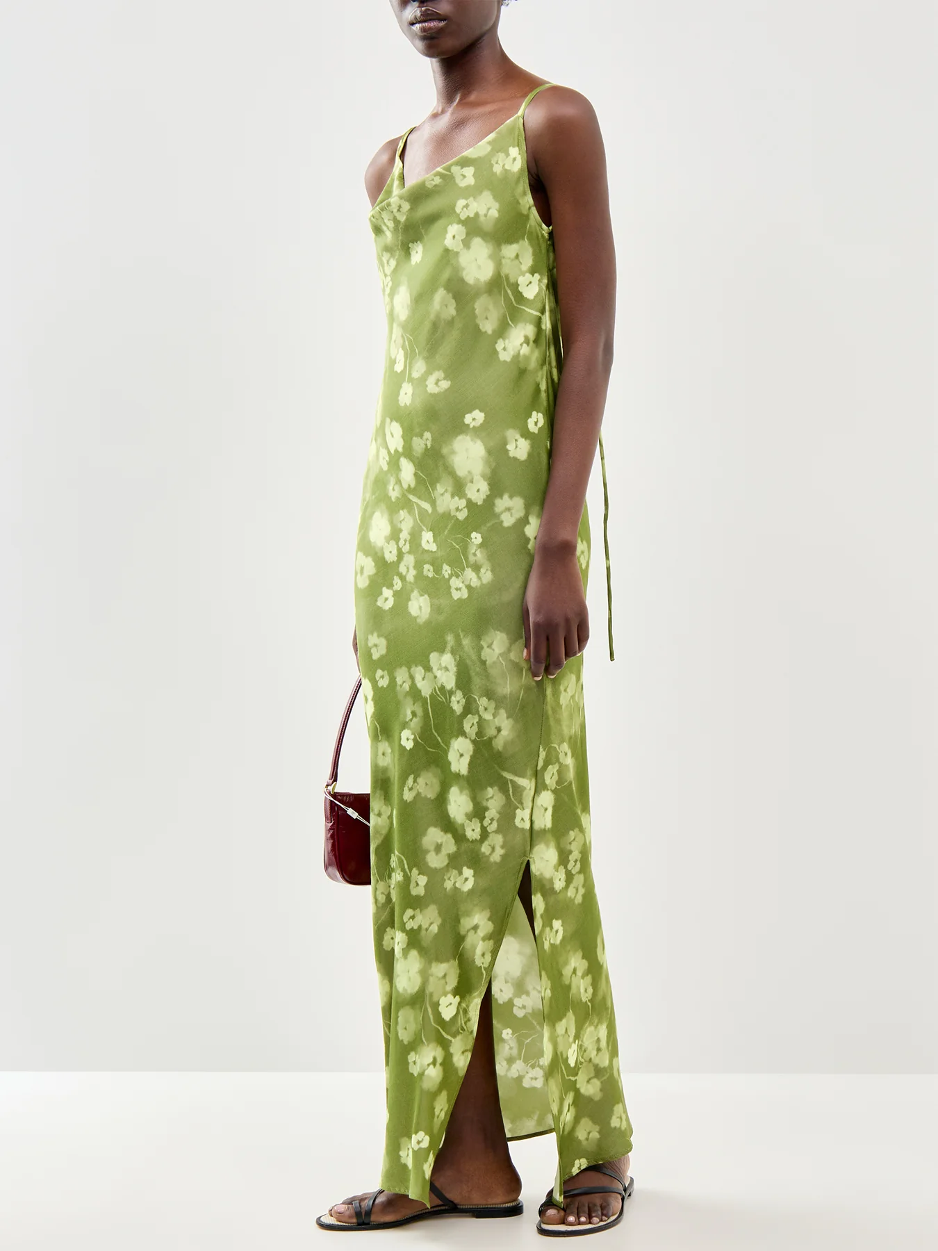 Fiona Slim Ankle Strap Dress Green - Image 2