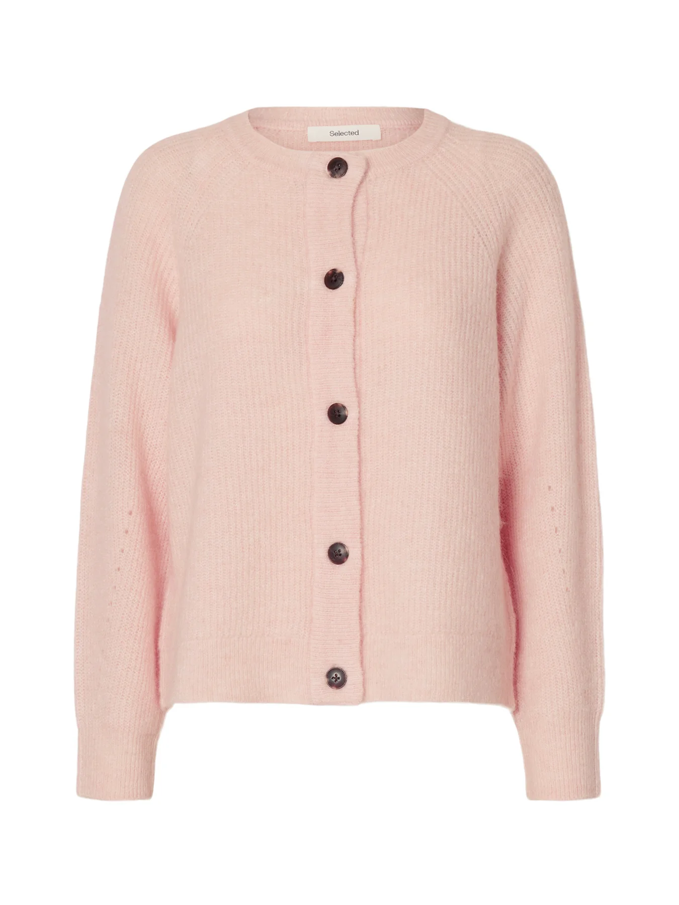 Lulu Long Sleeve Knit Short Cardigan Pink