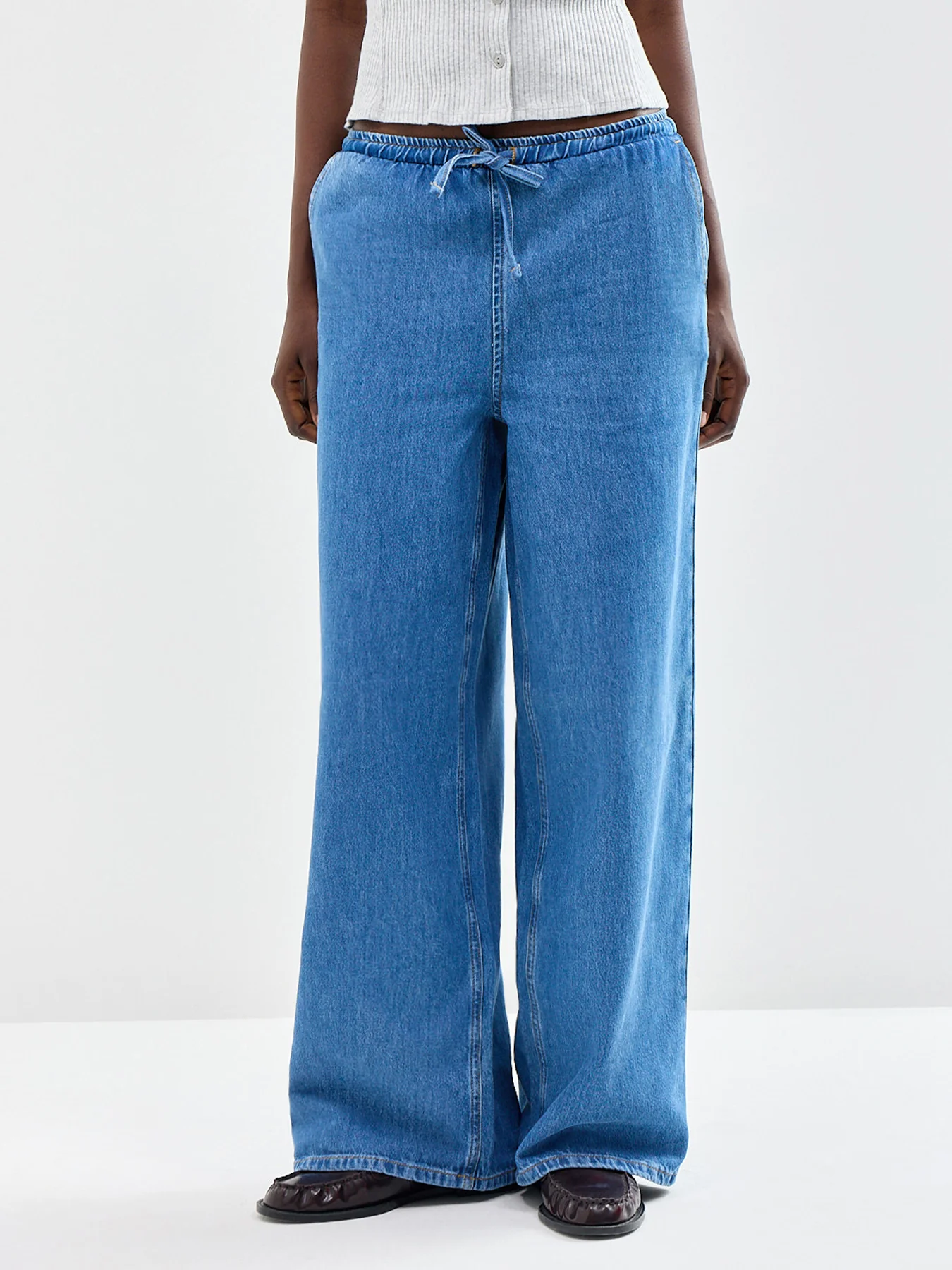 Relaxed Tenna Wide Leg Jeans Blue - Image 4