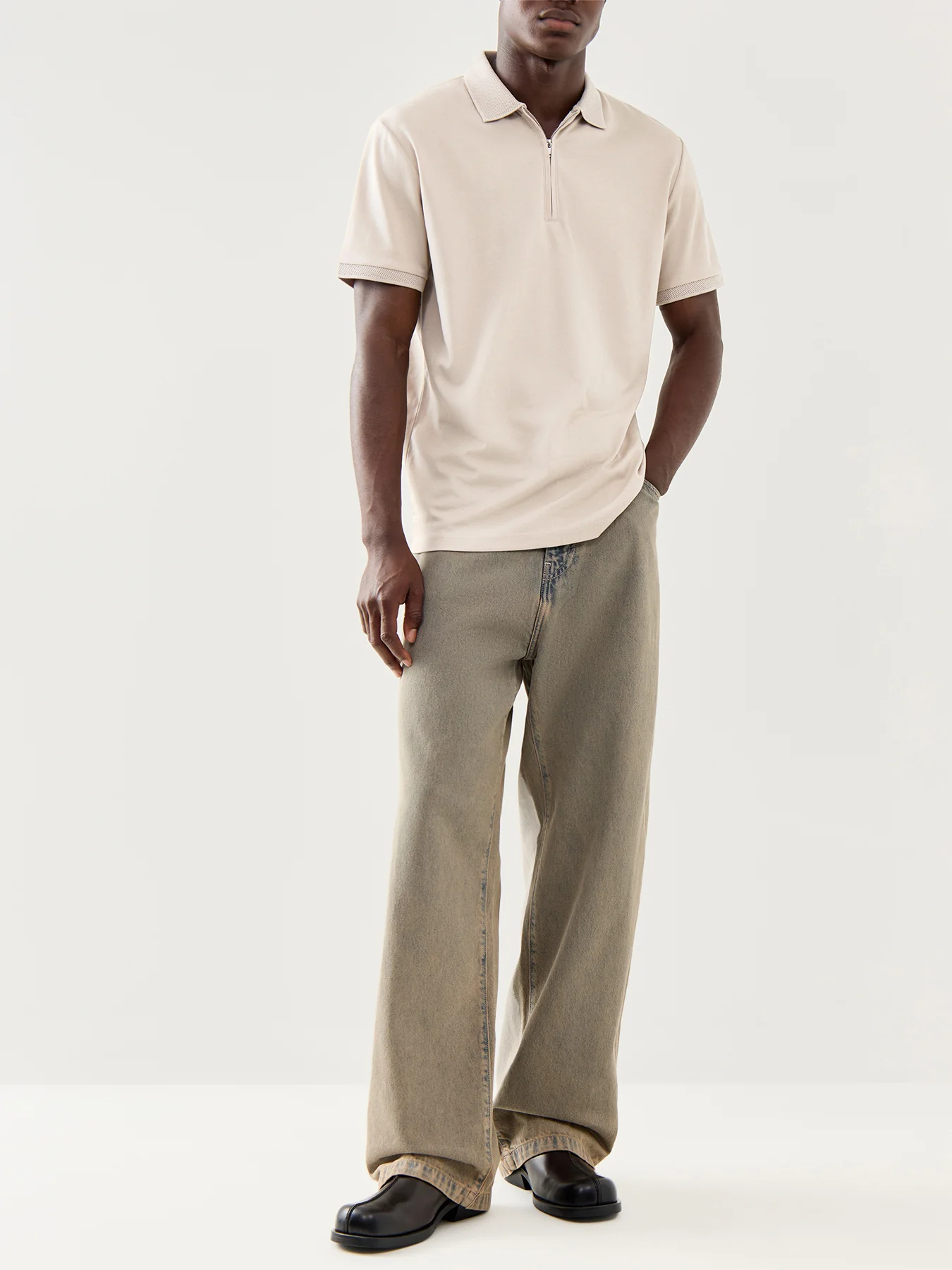 Fave Zip Short Sleeves Polo T-Shirt - Image 2