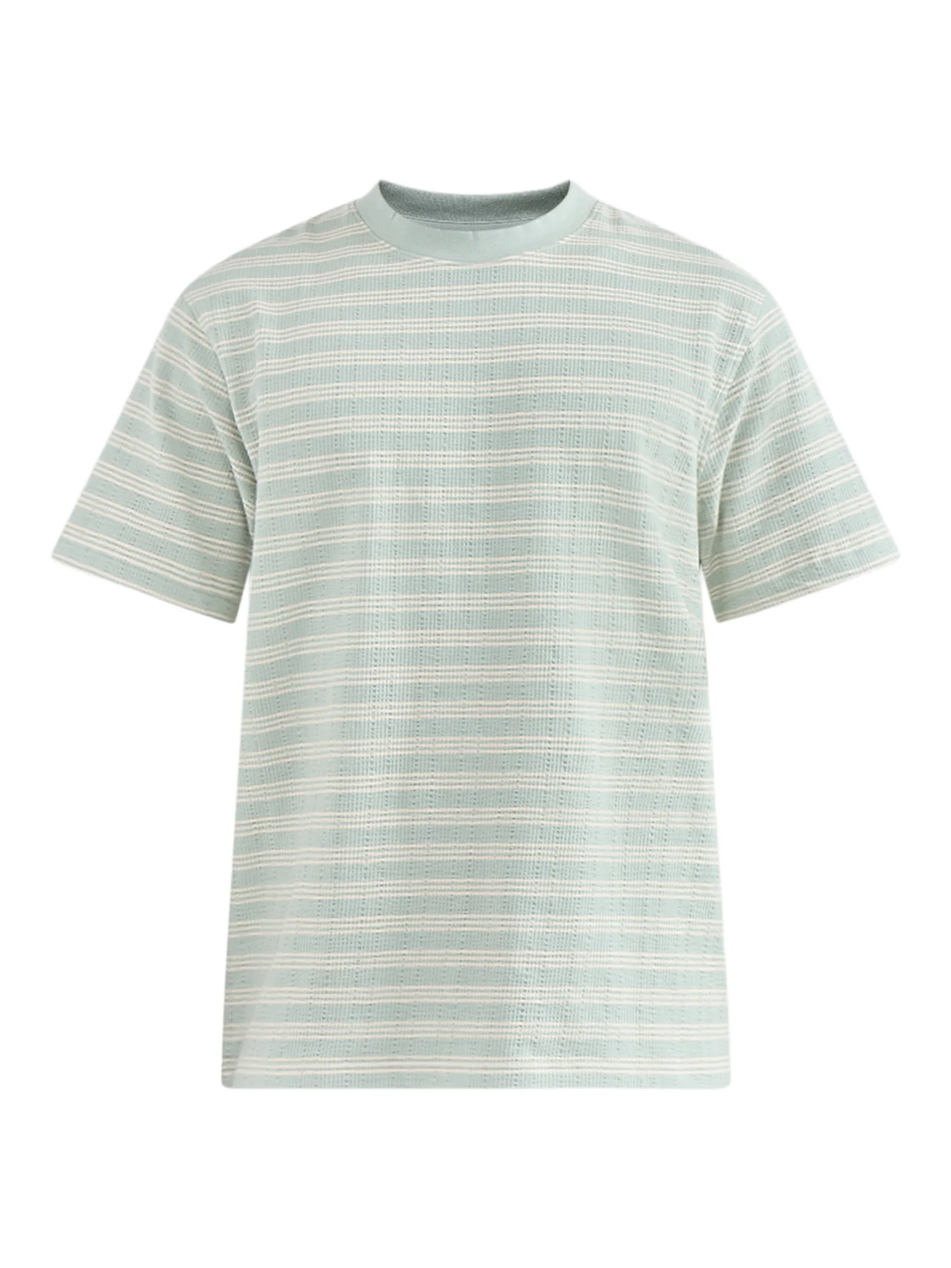 Heli Seersucker Stripe T-Shirt Green