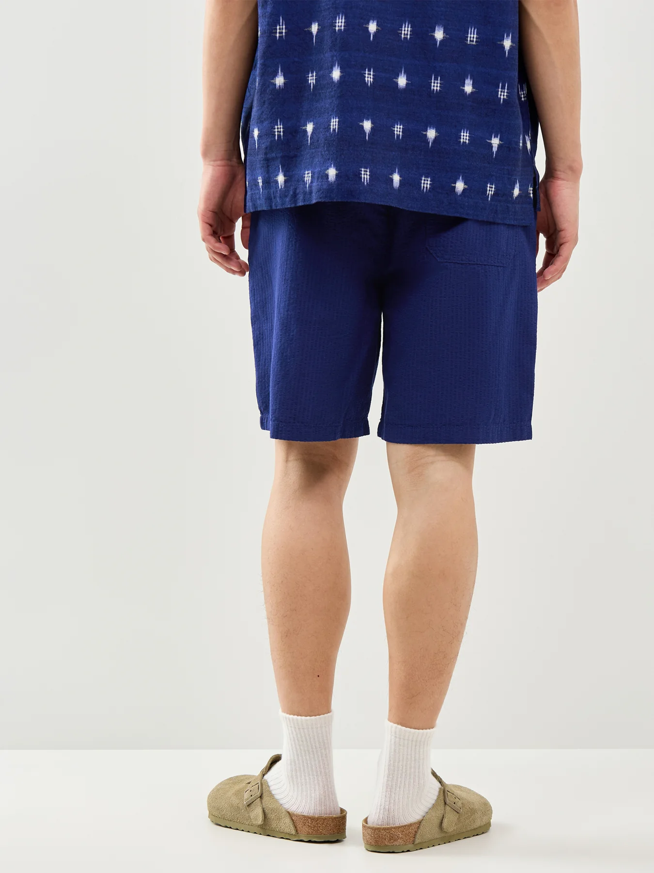 Stuart Seersucker Shorts Navy - Image 5