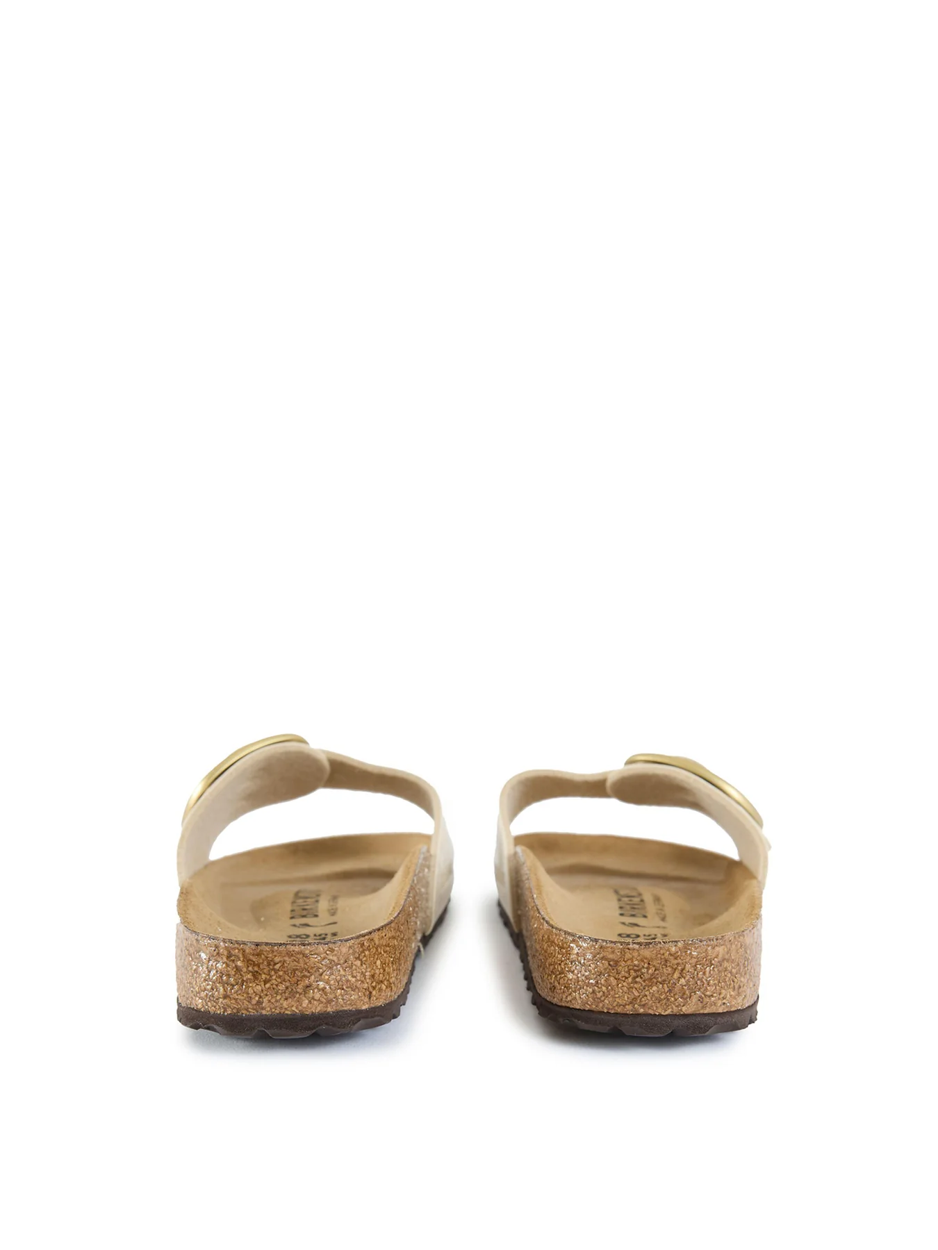 Madrid Big Buckle Sandals Pearl White - Image 3