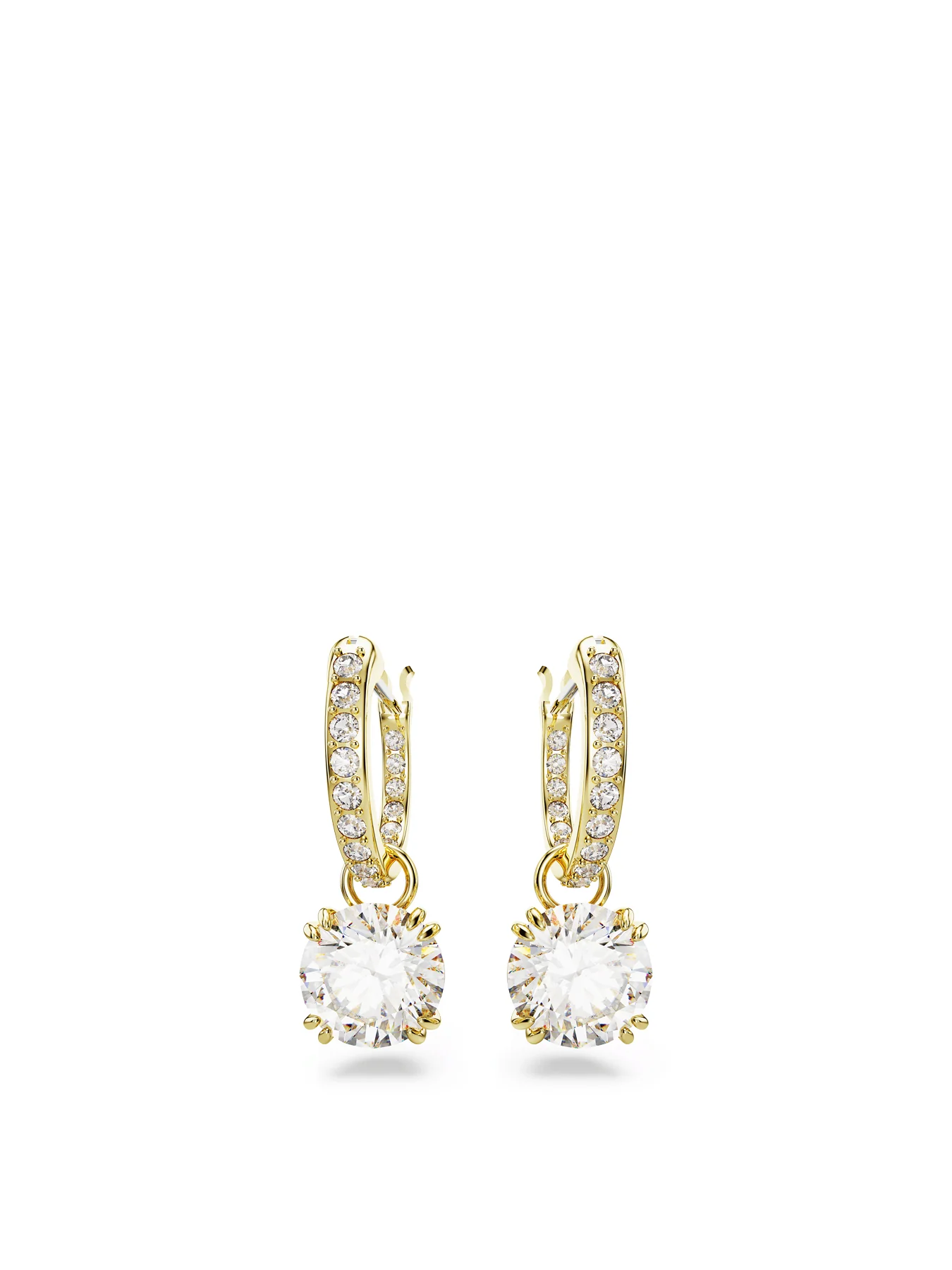 Stilla Drop Hoop Earrings Gold - Image 2