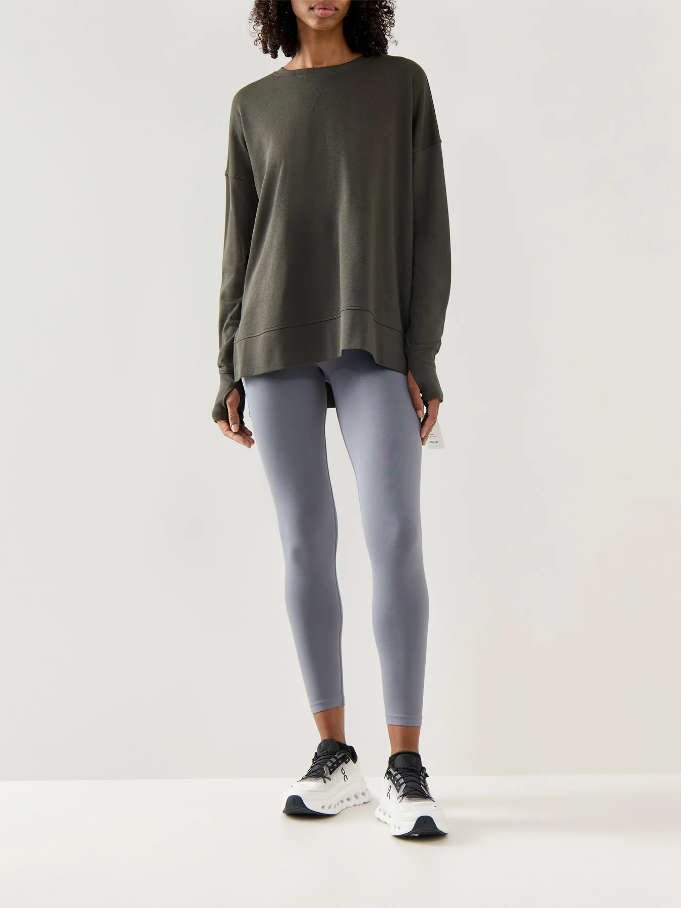 After Class Longline Sweatshirt Nori Green - Image 2