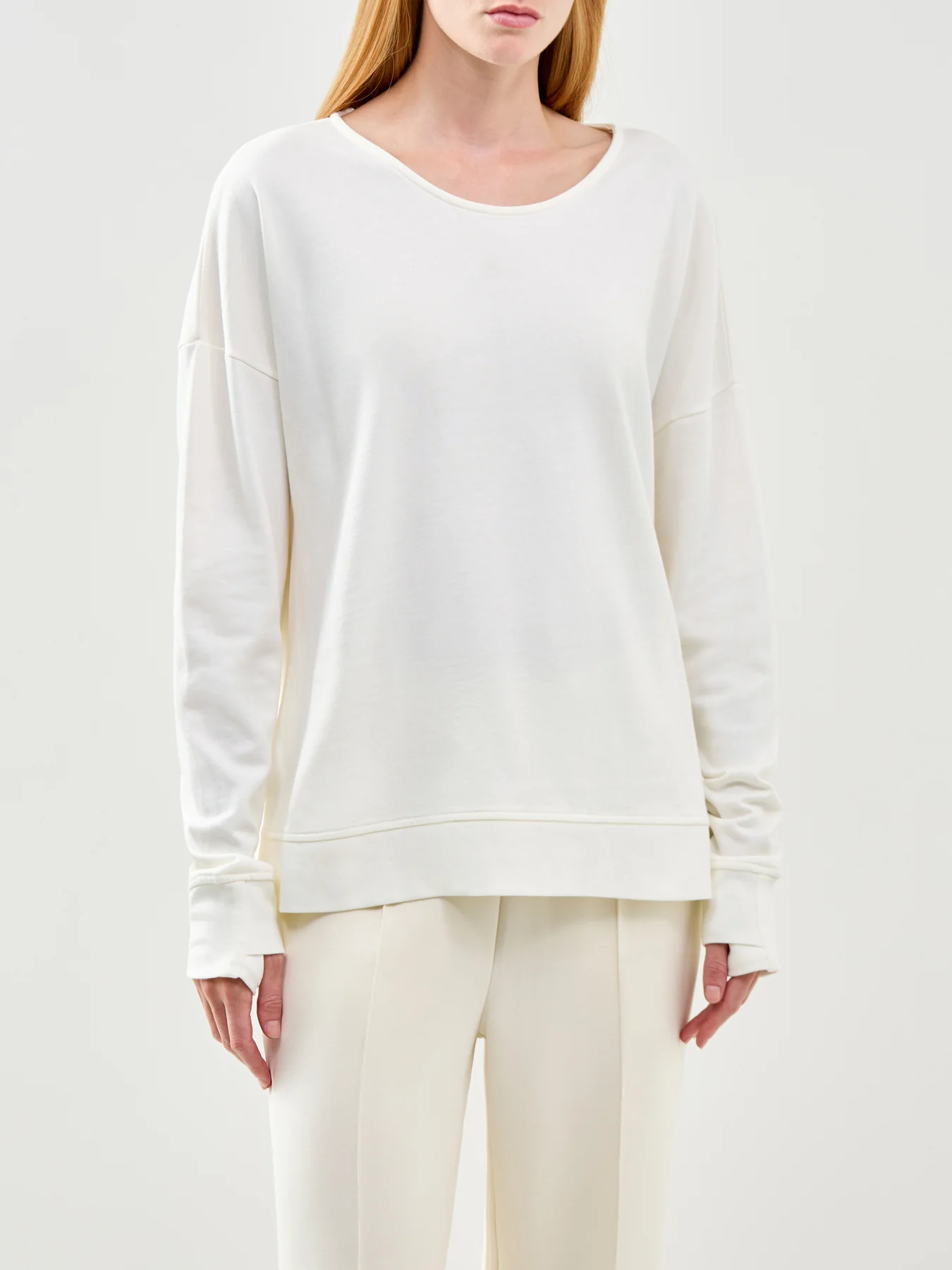 After Class Open Back Tie Sweatshirt White - Image 4