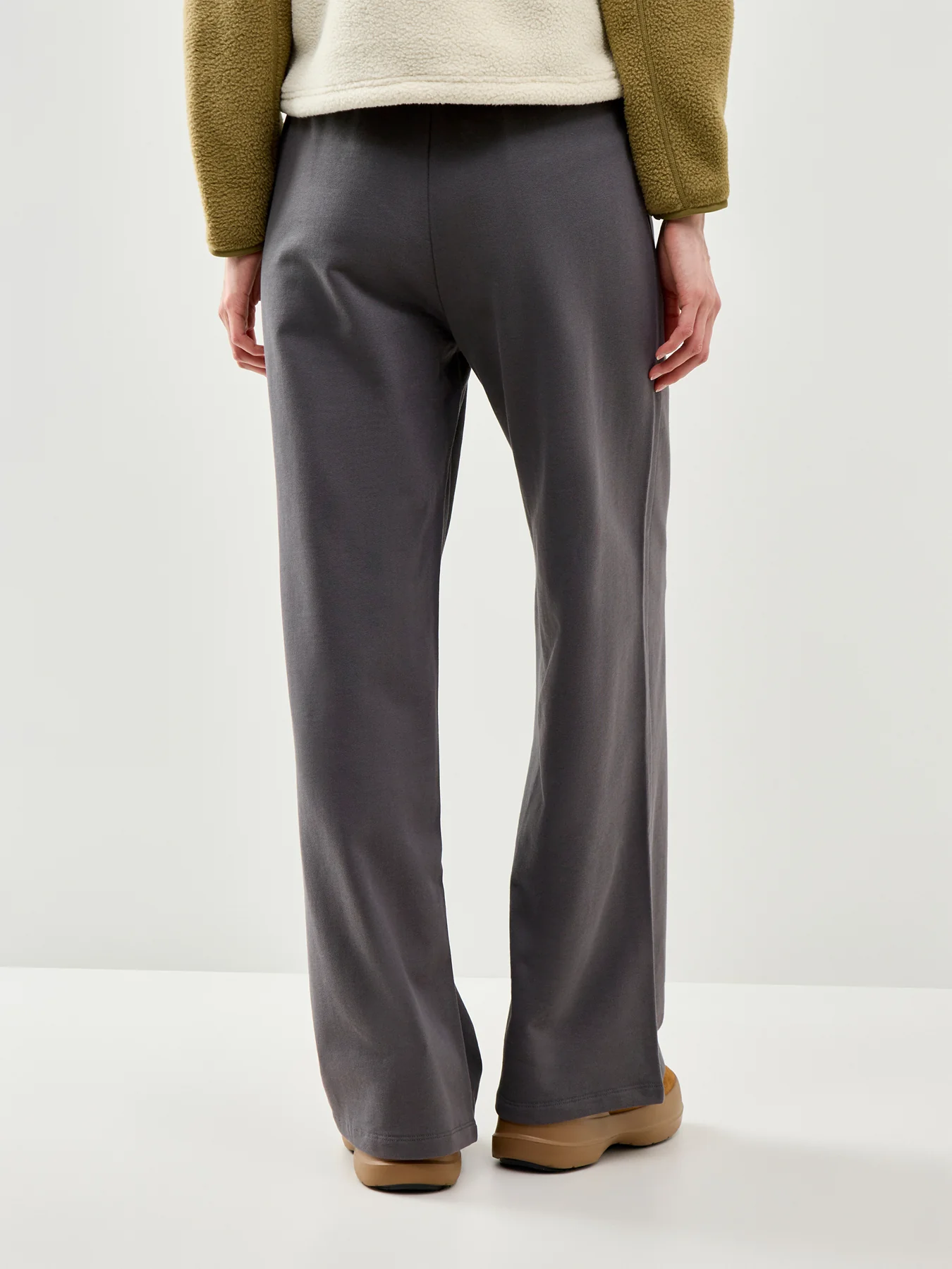 Essential Wide Leg Joggers Grey - Image 5