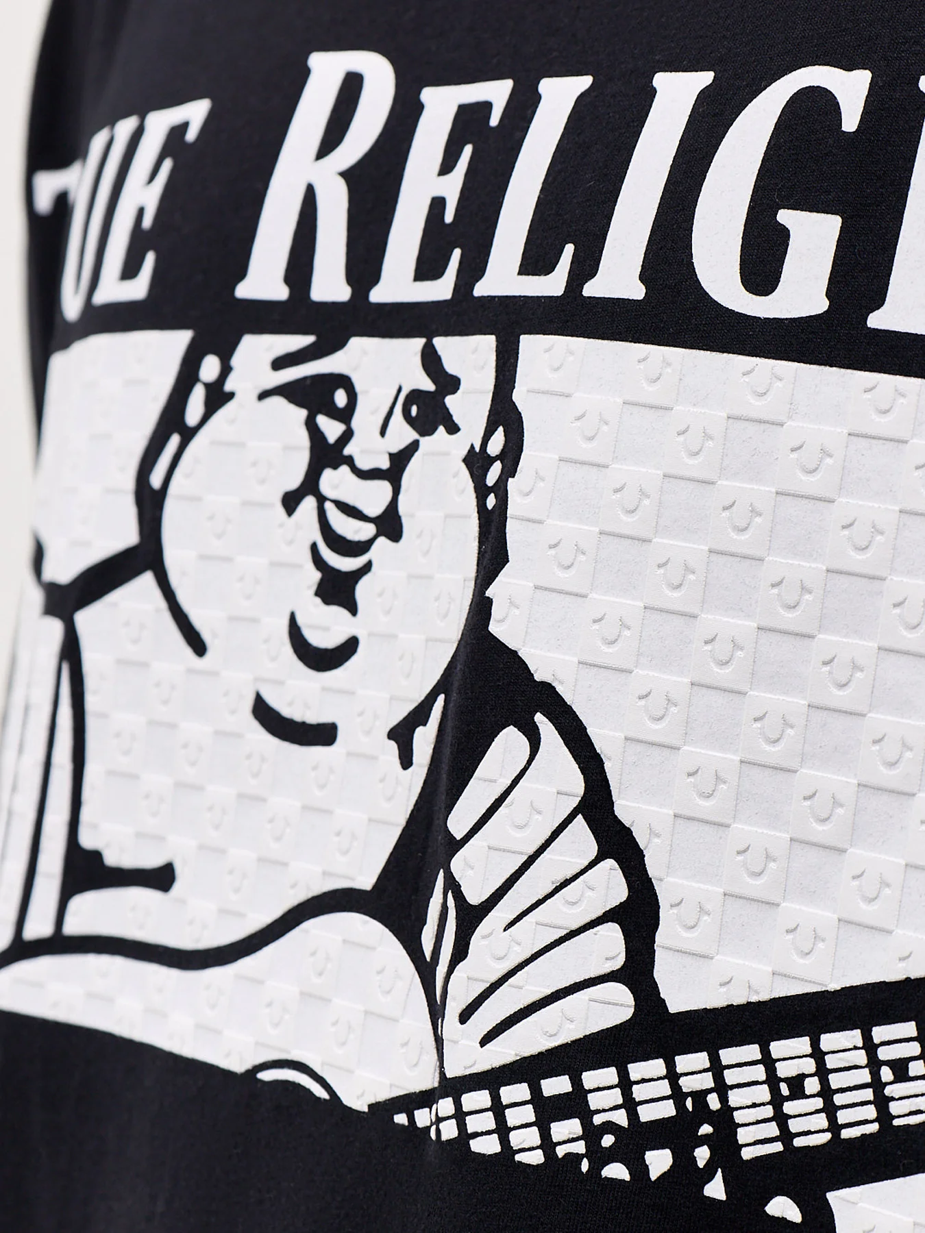 Checkered Buddha T-Shirt Black - Image 3