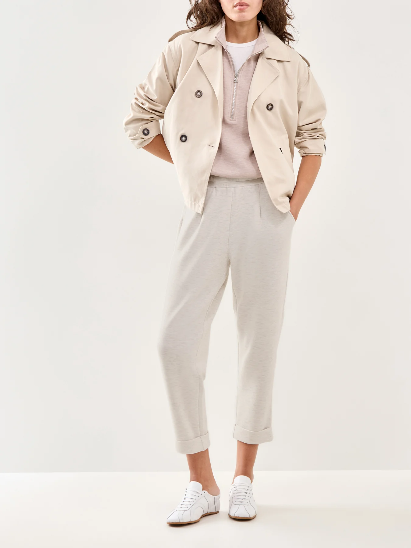 Ritchie Short Sleeve Sweatshirt Beige - Image 2