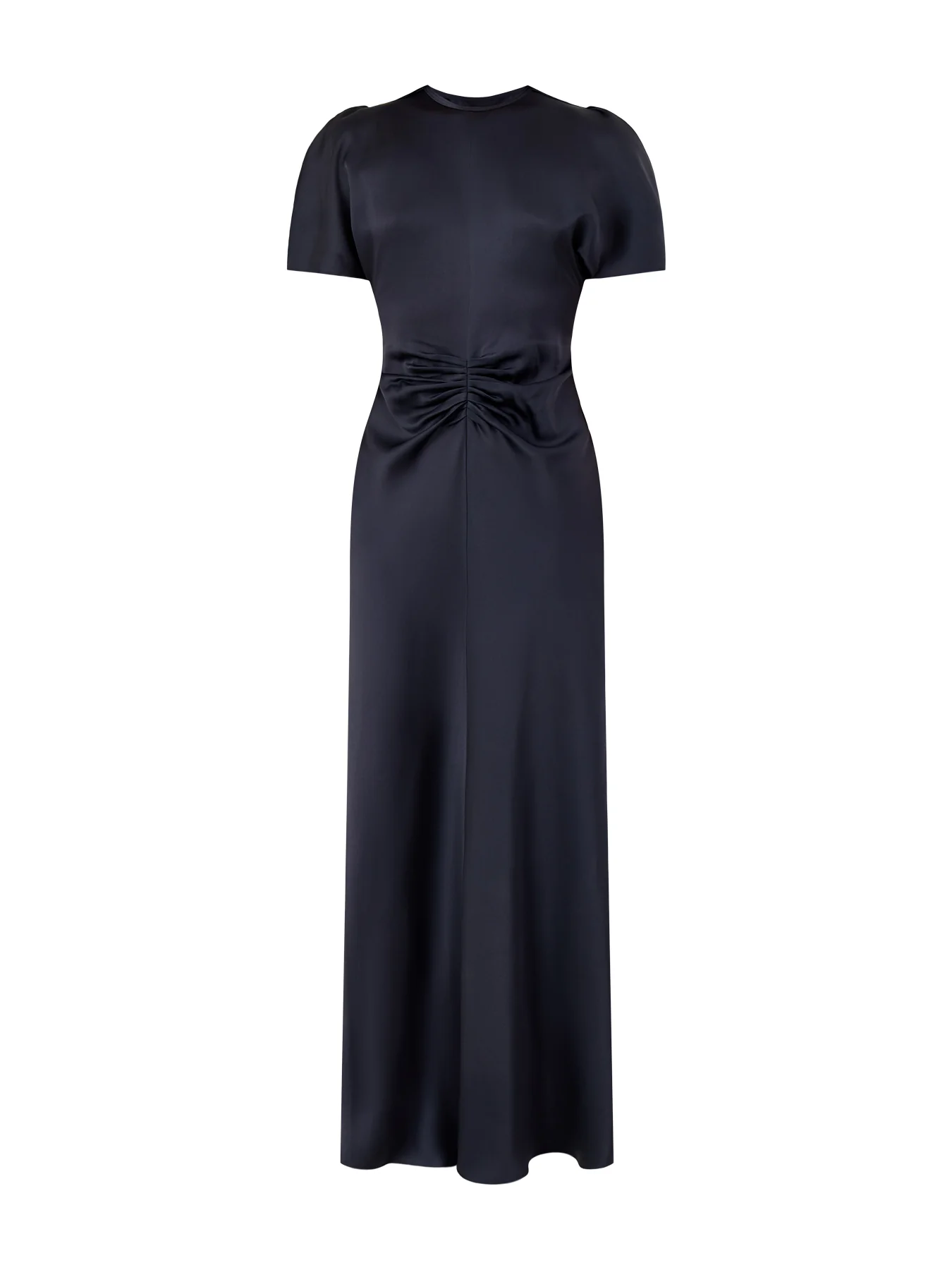 Gathered Waist Floor Length Dress