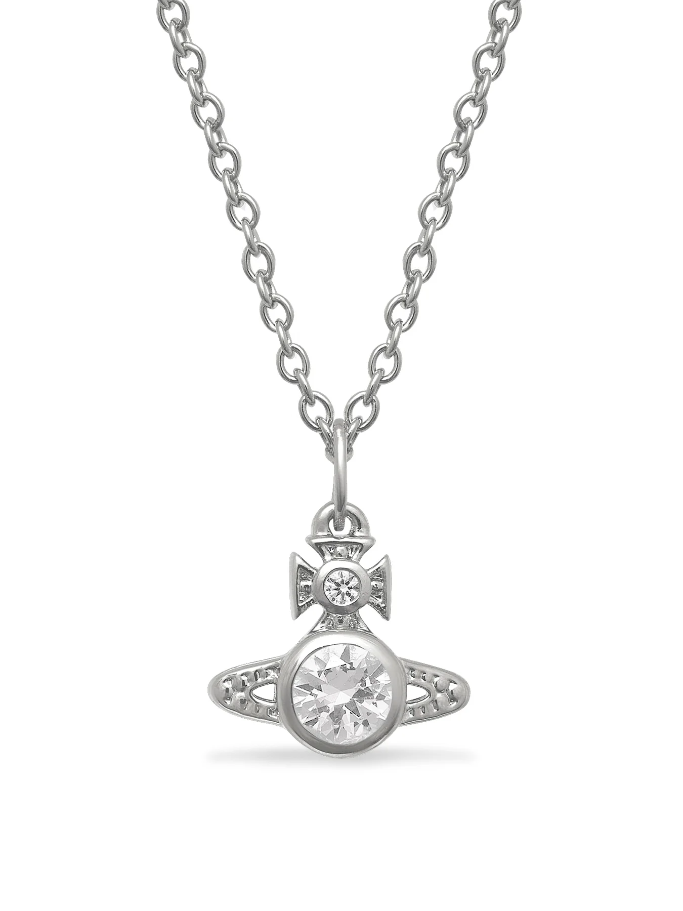 London Orb Pendant Necklace Silver