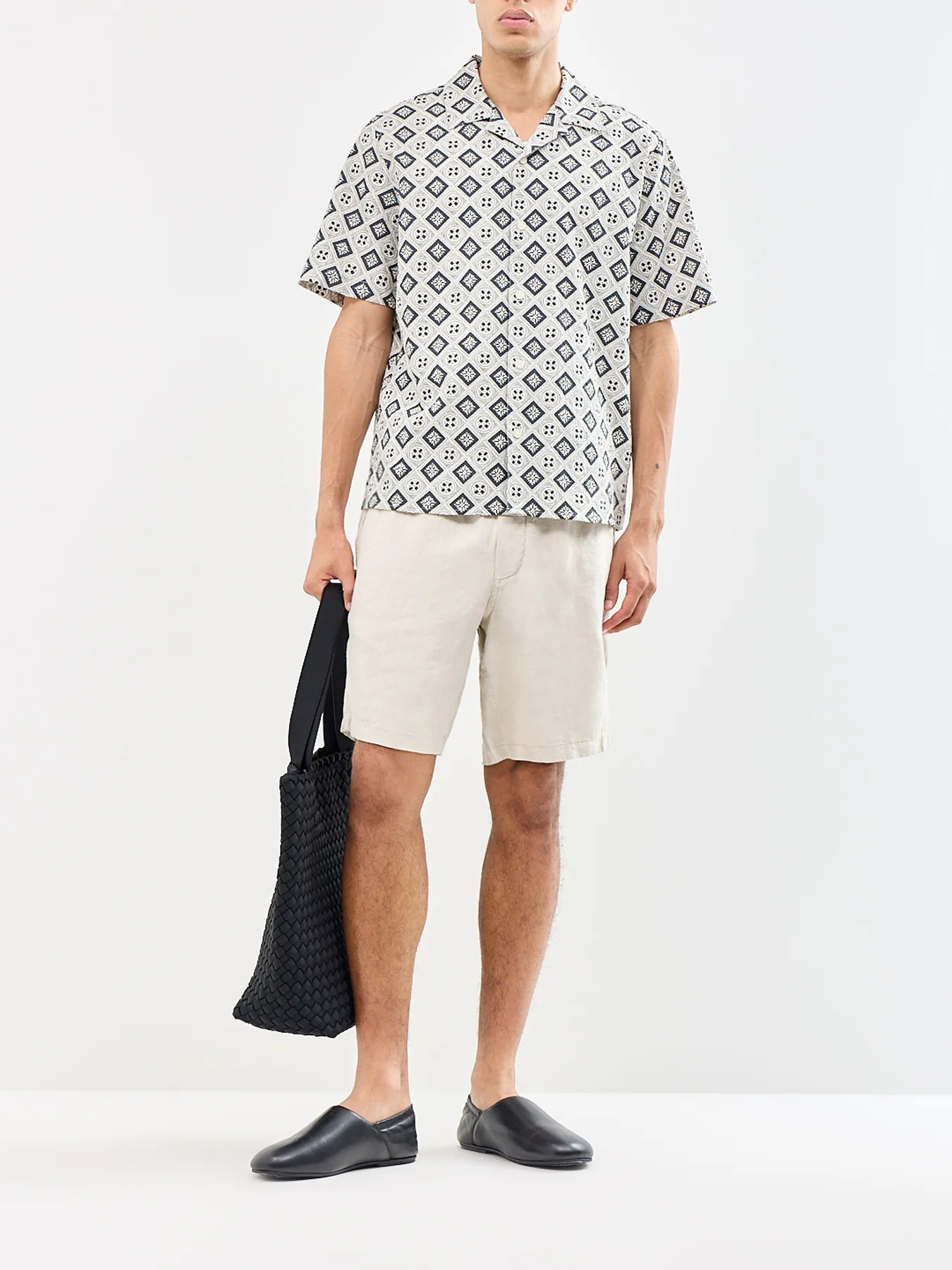 Kurt Washed Linen Shorts Beige - Image 2