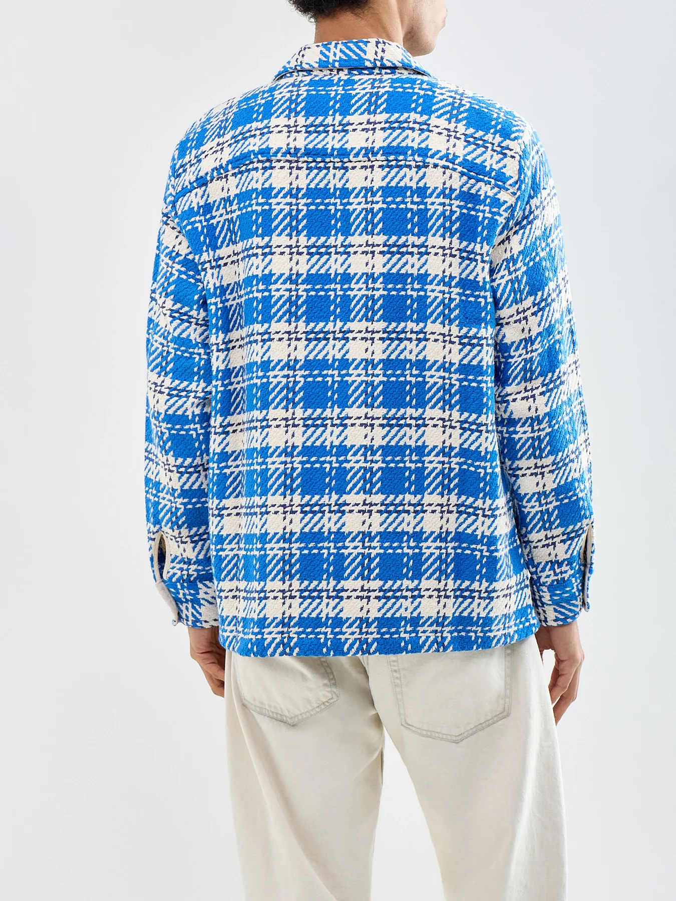 Whiting Check Overshirt Blue - Image 5