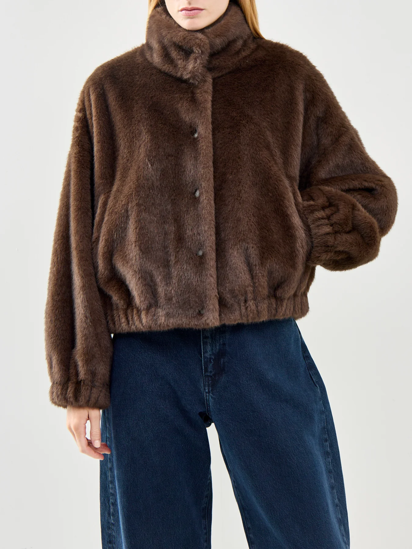 Anemone Short Coat Brown - Image 4